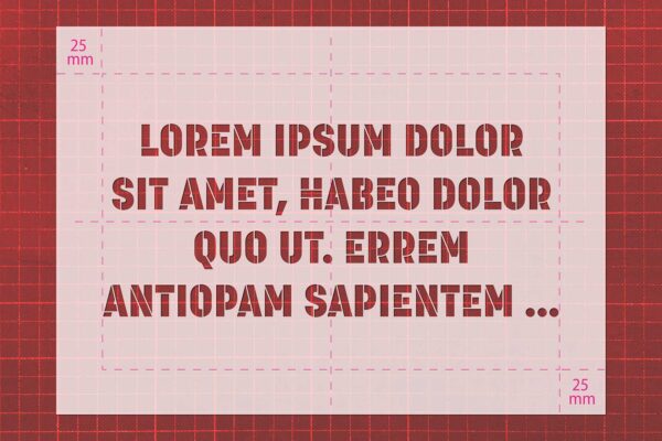 Erstelle deine Textschablone mit der Schrift Kororlev Military Text
