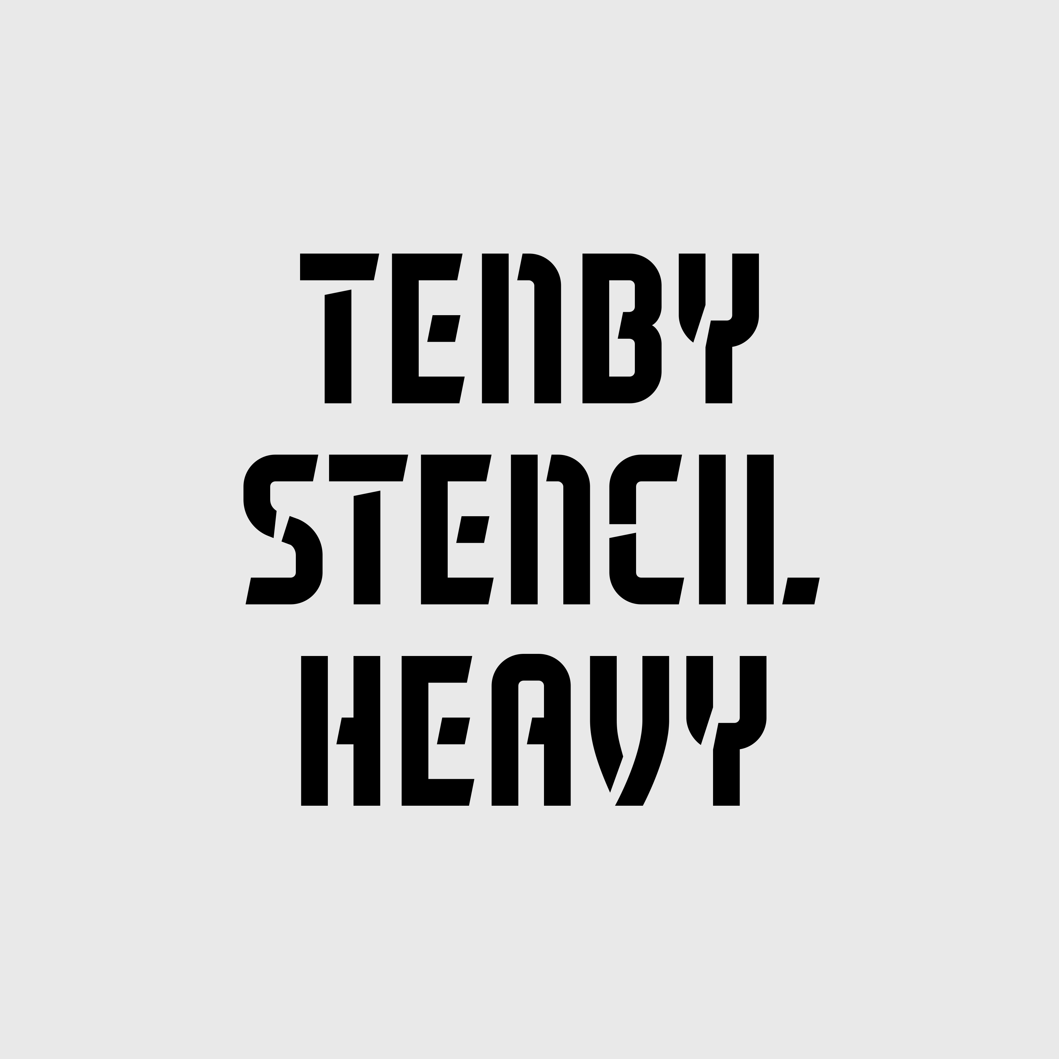 Schablonenschrift Tenby Stencil Heavy