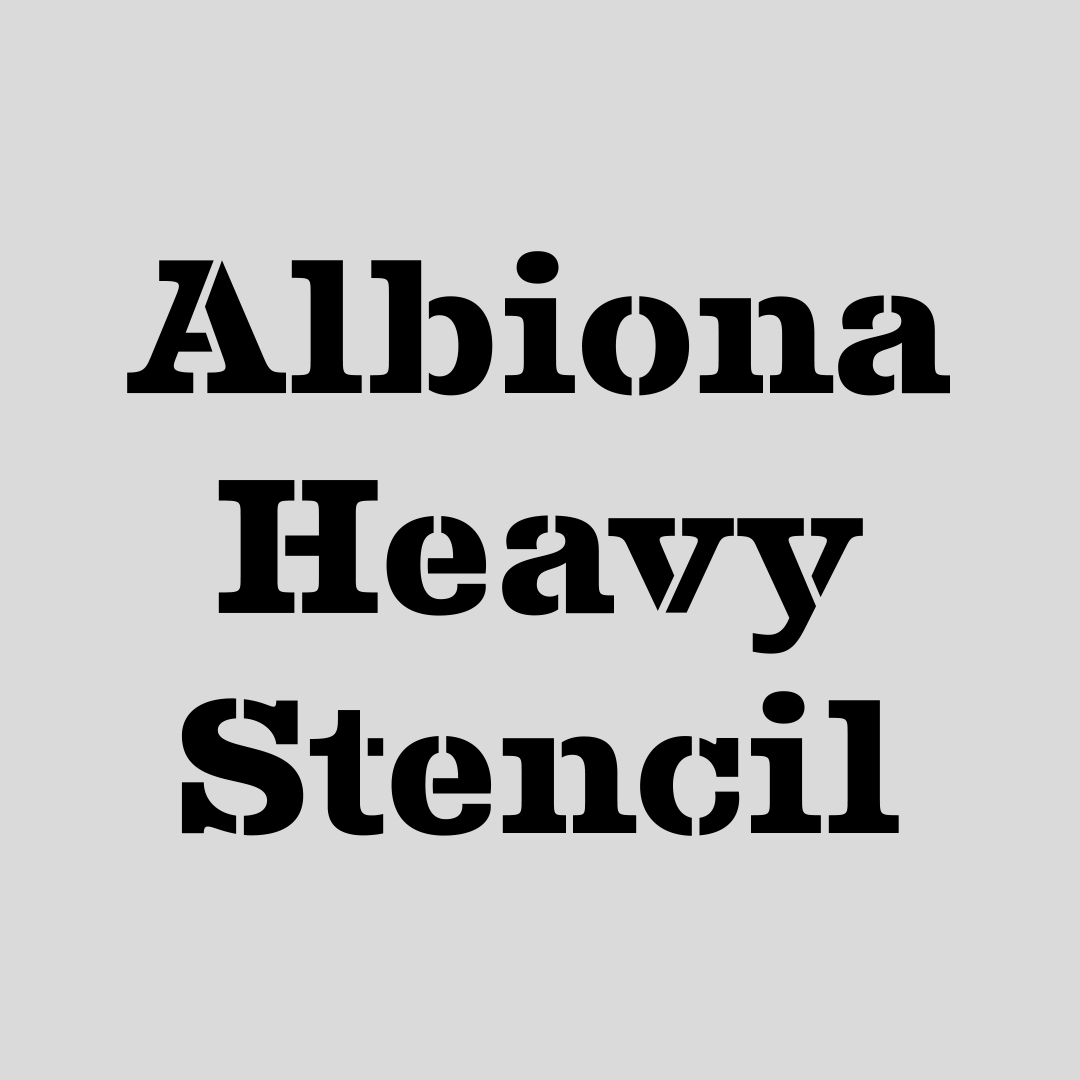 Textschablone Schrift Albiona Heavy Stencil