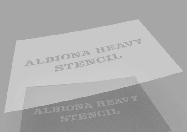 Textschablone Schrift Albiona Heavy Stencil Folie Foto