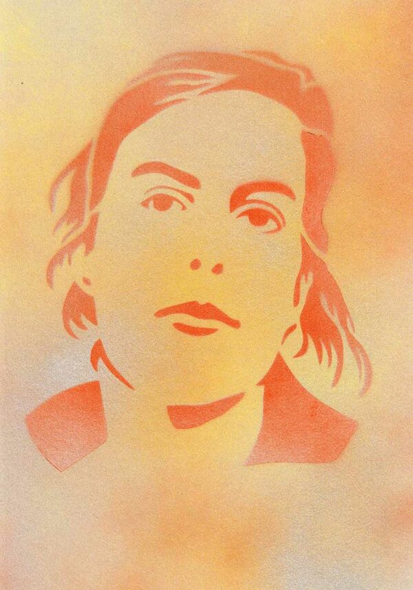 stencil and more das orange portrait