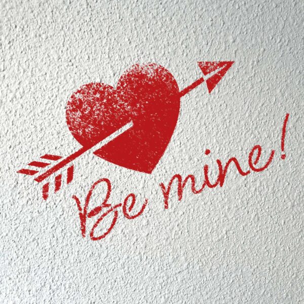 Dein Motiv als Sprühschablone – Gestalte deine eigene DIY-Schablone aus Zeichnung oder Idee – Persönlich, kreativ & perfekt für Love-Designs wie „Be mine!” – Bild 2