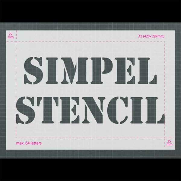 Simpel Stencil Maker Textschablone A3