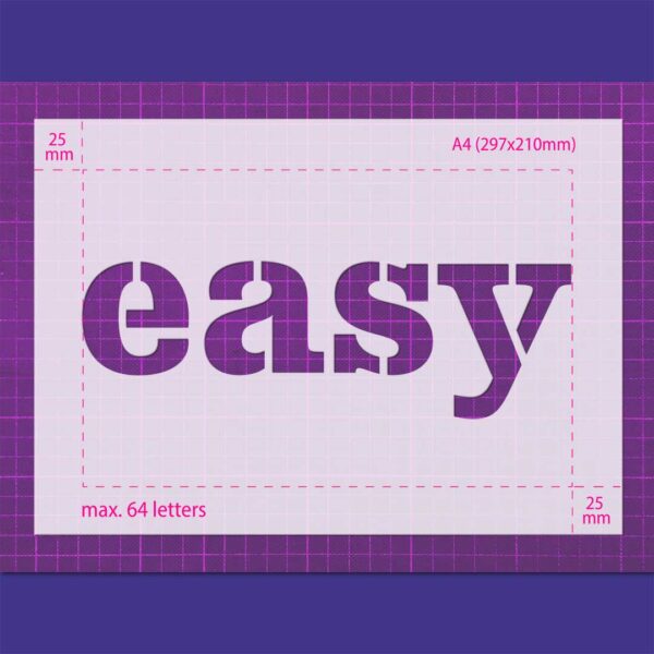 easy stencil creator Textschablone A4
