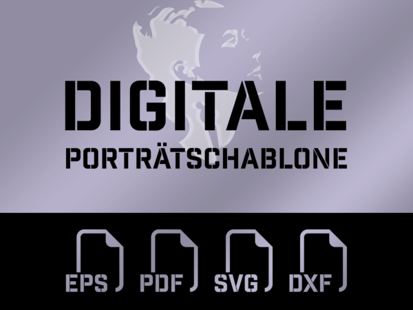 Digitale Poträtschablone stencil and more