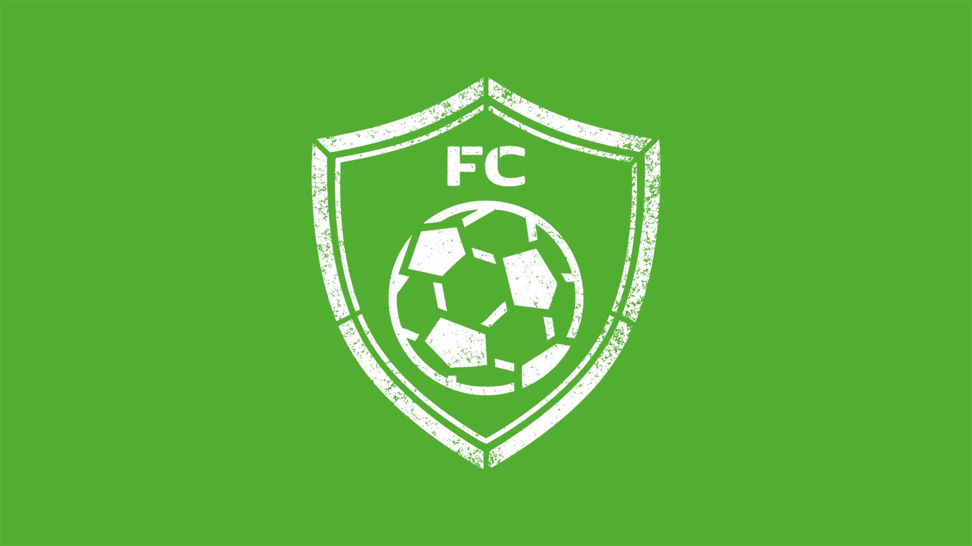 Wappen als Sprühschablone weisses Logo auf grünem Fond @stencilandmore