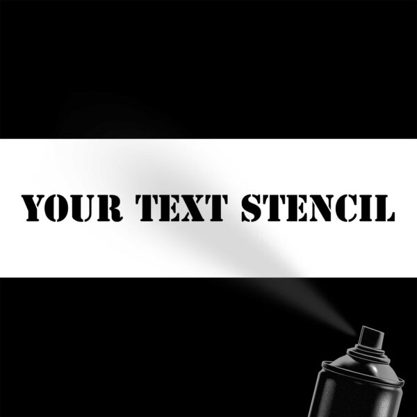 Your Text Stencil - DIY Textschablone erstellen – individuelle einzeilige Schablone für kreative Slogans und Beschriftungen aus Mylarfolie