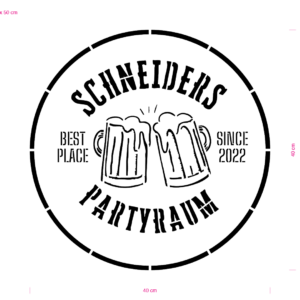 Individuelle Motiv Airbrush-Schablone #Angebot74 - 40x40cm