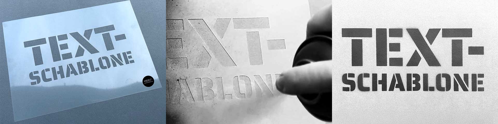 Wunschtext Schablone für Graffiti & Sprühkunst – Gestalte eigene Textschablone mit frei wählbarer Schriftart & Größe – DIY Schablonen für Slogans, Claims & Zitate