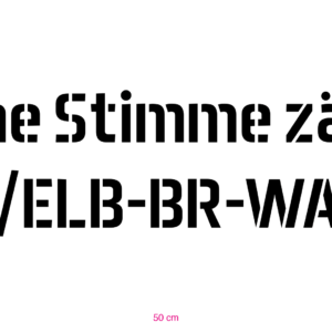 Individuelle Motiv Airbrush-Schablone #Angebot 119 „Deine Stimme zählt!”