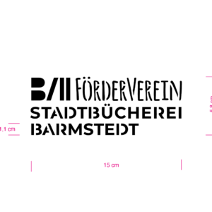 Individuelle Motiv Airbrush-Schablone #Angebot 113 Stadtbücherei Logo