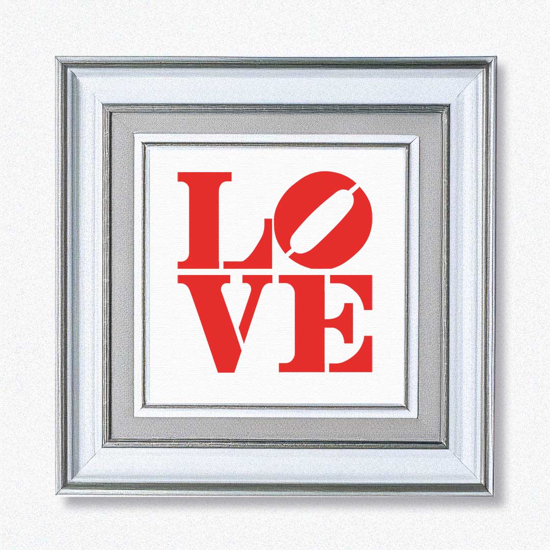 hands_off_yellow peace icon flower stencil color