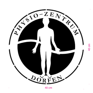 Individuelle Motiv Airbrush-Schablone #159 Physio-Zentrum