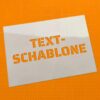 Wunschtext-Schablone für Graffiti & Sprühkunst – Gestalte eigene Textschablone, wählbare Schriftart & Größe – Schablonen für Slogans, Claims & Zitate