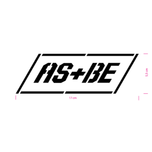 Individuelle Logo Airbrush-Schablone #197 AS+BE