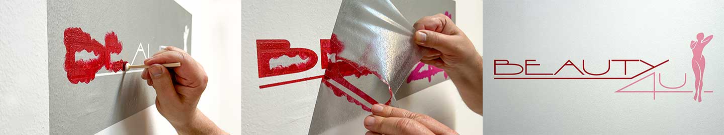 3_motiv_schablonen_Folie_Angbotseite_ok Malerschablone mit eigenem Motiv: Tupftechnik, Entfernen der Schablone und sauberes Logo auf der Wand
